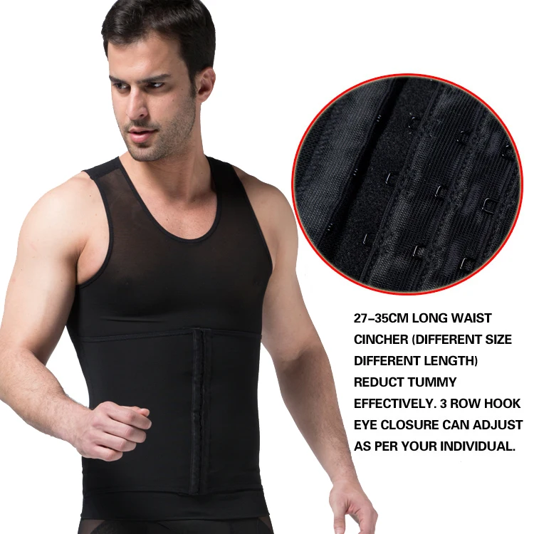 Черный белый 2017 размера плюс мужской корректирующий формирователь тела одежда