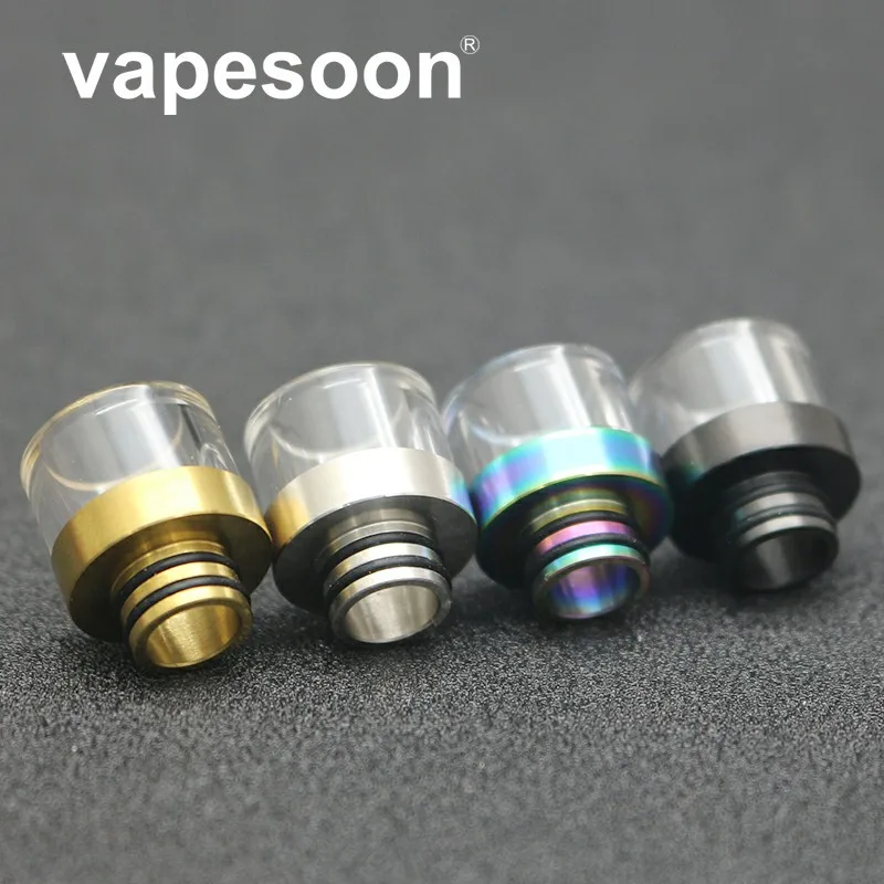 

510 Anti-frying Oil Drip tip 510 Drip Tip glass+stainless steel For RDA Atomizer Wide Bore Mouthpiece E-Cig Accessories