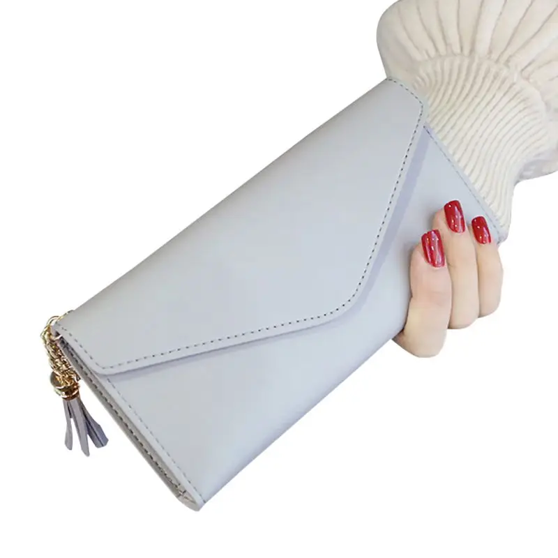 style B Новинка, модные женские кошельки из искусственной кожи, милые кошельки для девушек и студентов, длинный клатч, кошелек, держатель для карт - Цвет: style B