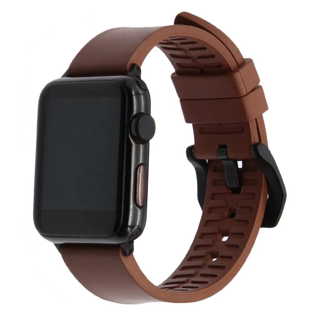 IWonow ремешок из фторкаучука резиновый ремешок для iWatch Apple Watch 38 мм 40 мм 42 мм 44 мм серии 5 4 3 2 1 ремешок спортивный пояс браслет