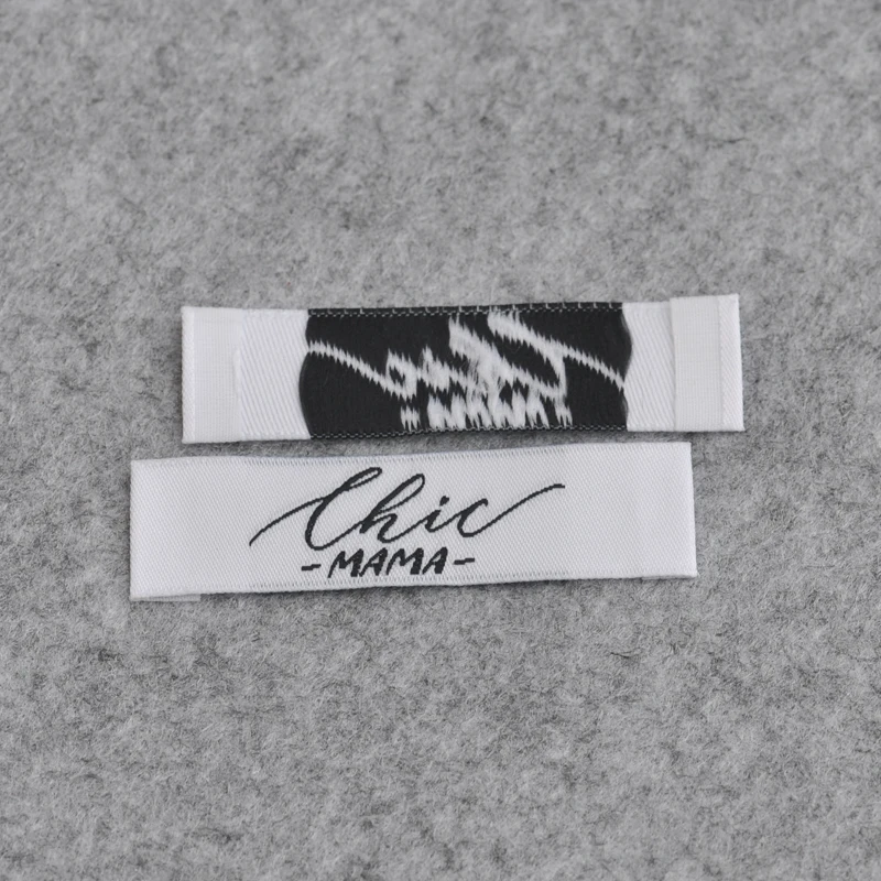 Оптовая продажа индивидуальные бирки для одежды моющиеся тканые этикетки