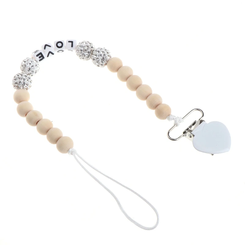 Белый Хороший Bling соски с цепочкой для соски Chupetas Para Bebe зажимы для соски-пустышки цепи пустышки для младенцев держатель цепь для ребенка#330 - Цвет: Белый