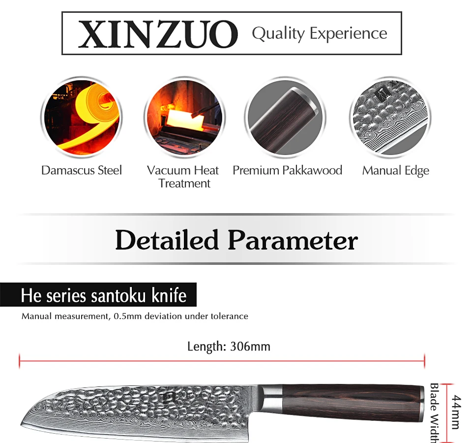 XINZUO 7 дюймов Дамасская сталь кухонные ножи нержавеющая сталь Santoku нож качество японский шеф-повара ломтик ножи Pakkawood ручка