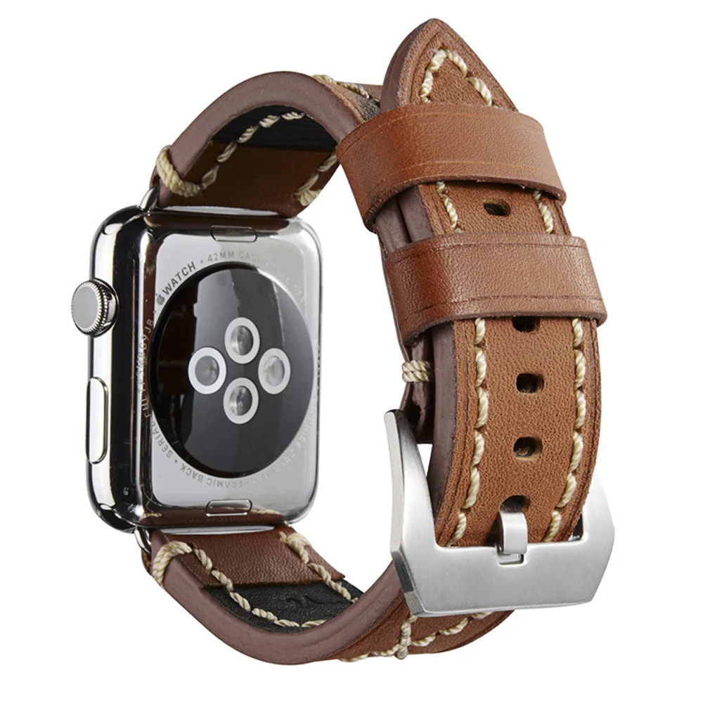 Avitalk Натуральная кожа ремешок для часов Ремешок аpple наручных iwatch из коровьей кожи