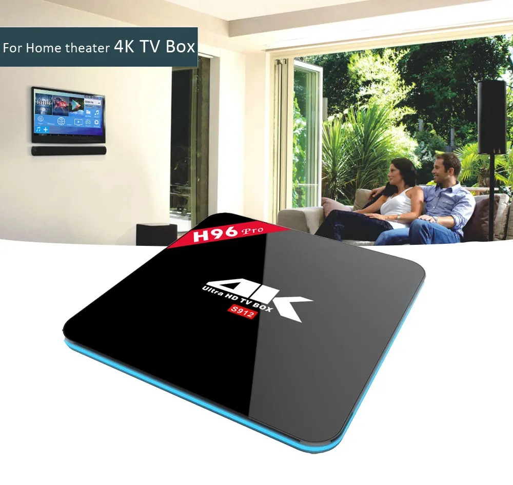 H96 Pro Android 7,1 ТВ коробка 3g/64G Amlogic S912 Octa Core 64Bit 2,4G/5G Wi-Fi 4 K BT4.1 HD Media Player IPTV Set-top Box H96 плюс
