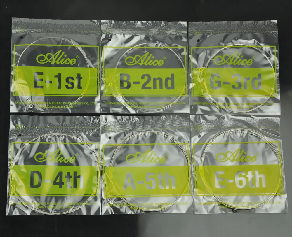 

10Sets Alice Electric Guitar Strings Steel Core Nickel Alloy Winding 6 Strings Set A506XL 008