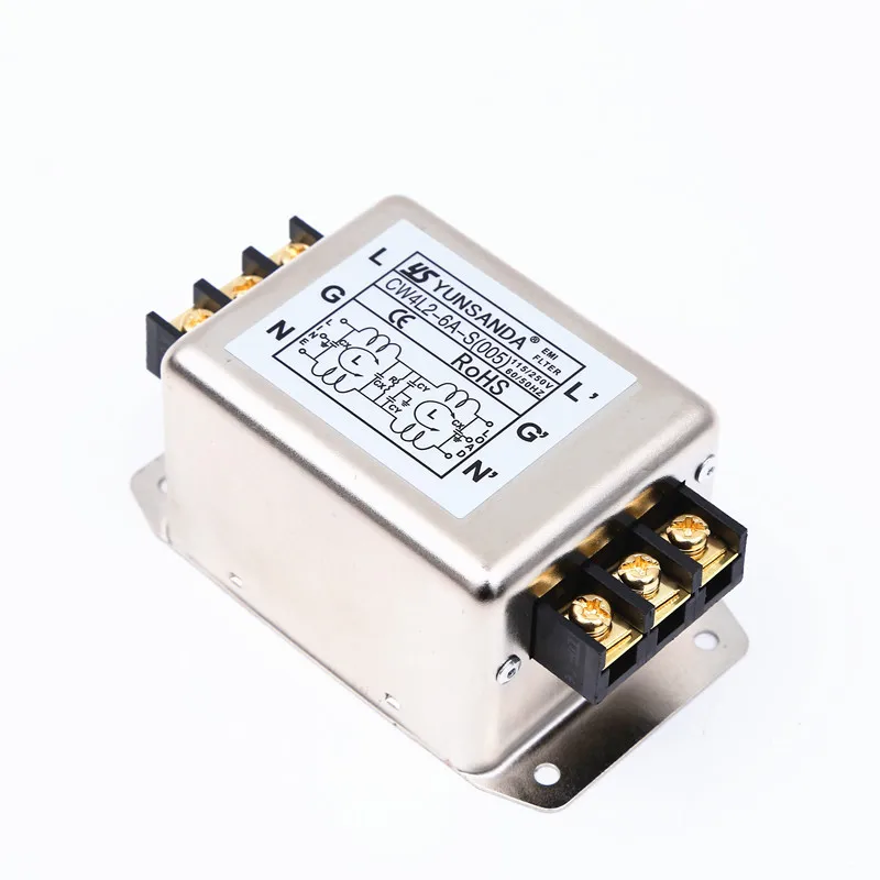 1 шт. фильтр питания EMI 10A CW4L2-S(005) разъем