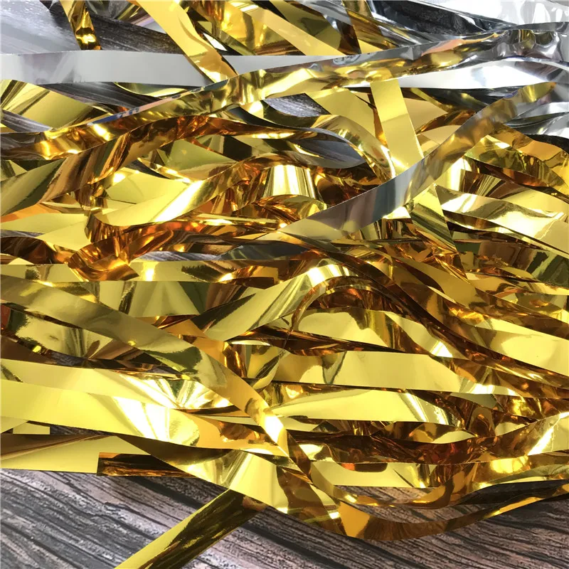 25 shiny gold 5 шт. 35 см гирлянда из папиросной бумаги с кистями Свадебные украшения день рождения детский душ вечерние украшения DIY товары для дома - Цвет: 25 shiny gold