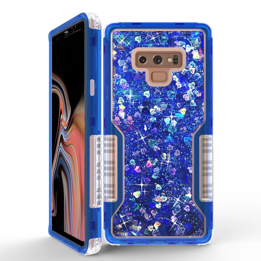 Liquid Bling Glitter Silicone Phone Case For Samsung Galaxy Note 9 Hybrid Impact Sparkle Slim Shockproof | Мобильные телефоны и