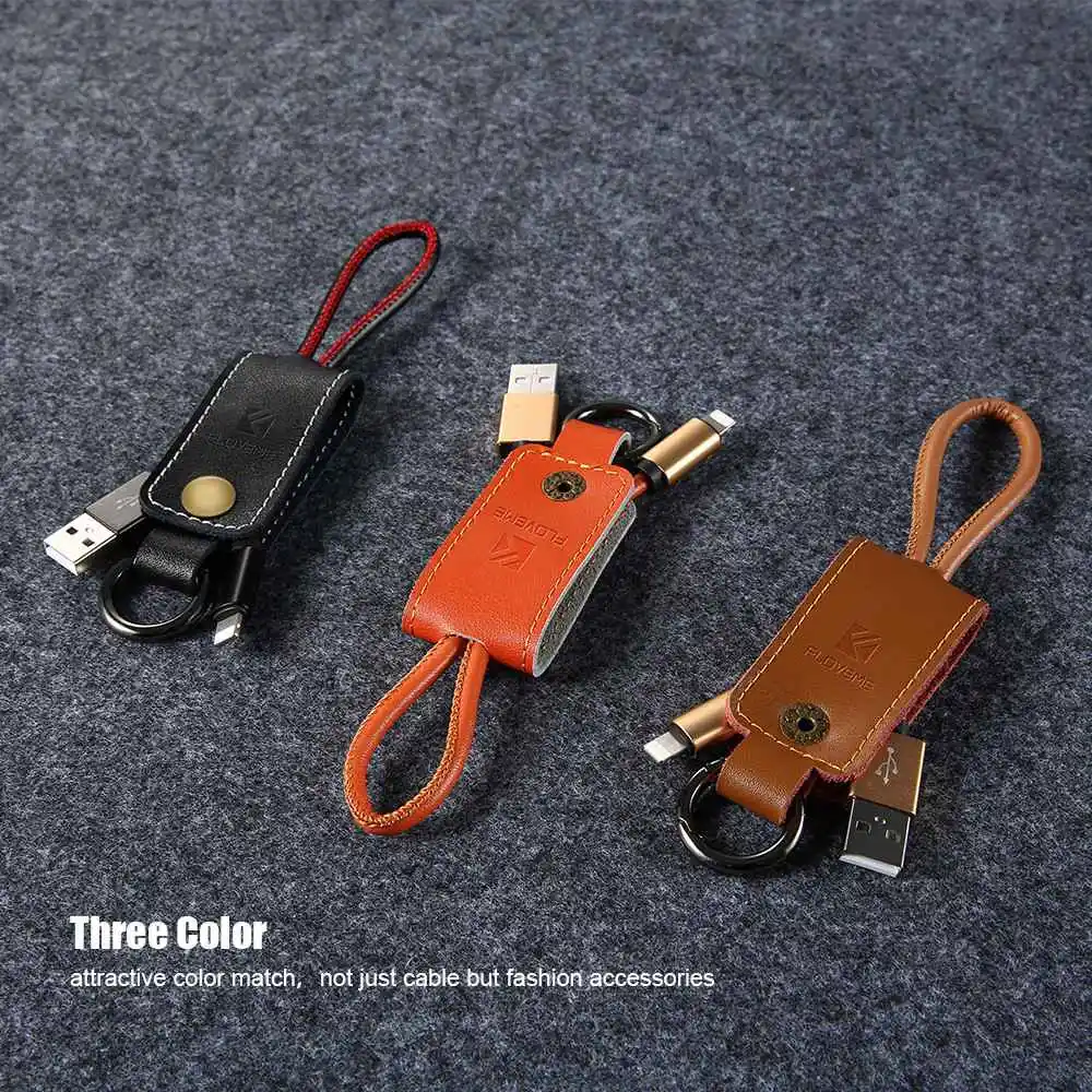 FLOVEME кожаный брелок USB кабель для samsung huawei Быстрая зарядка Брелок Micro USB кабели для Xiaomi LG телефон Дата шнур