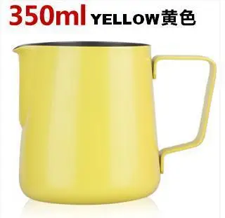 Фото 350ml/12oz антипригарное покрытие Нержавеющая сталь молочный кувшин/кувшин вспенивание молока кувшин/Non-стик для нарядное кофеварка для бариста №4