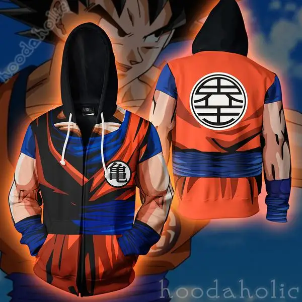 BIANYILONG/Новинка года; сезон осень-зима; толстовки с объемным принтом; Dragon Ball Z Blue super Saiyan vegeta; куртка с капюшоном на молнии; одежда