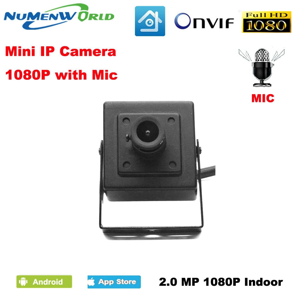 Миниатюрная IP камера 1080P 2 8 МП с широким объективом мм сетевая HD со встроенным