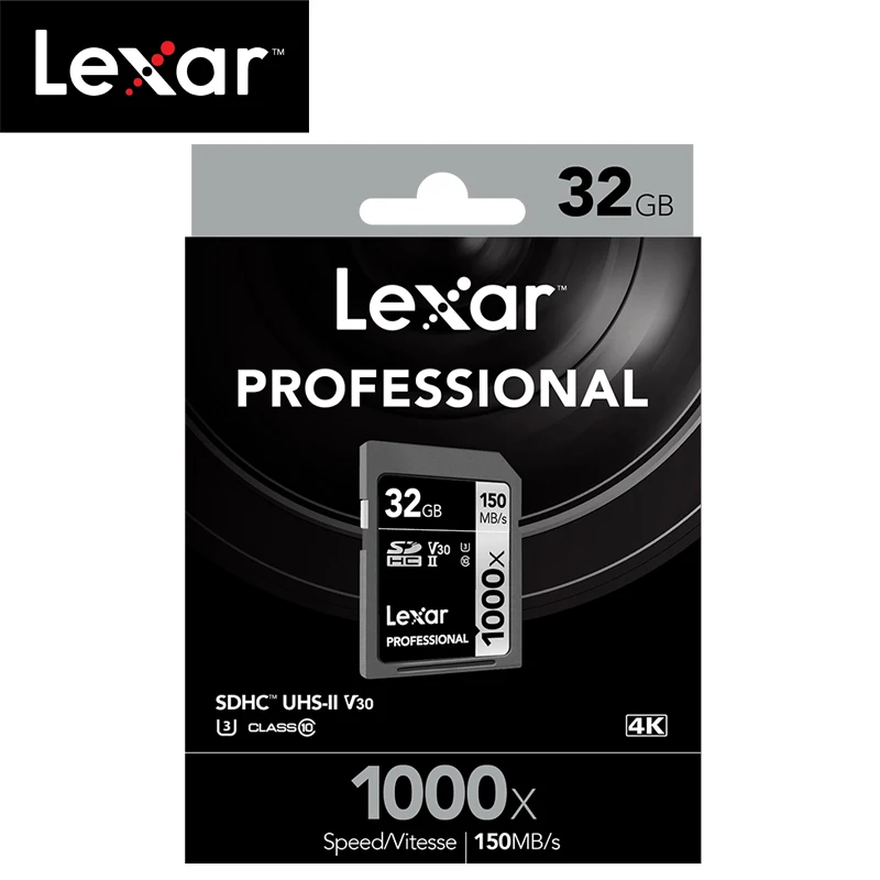 100% оригинальная sd-карта Lexar 1000x UHS-II U3 SDHC 32 Гб карта памяти Carte SD до 150 МБ/с./с класс 10