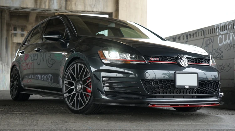 Передний сплиттер для губ GOLF MK7 GTI // 2 шт./компл. RZA стиль углеродное волокно