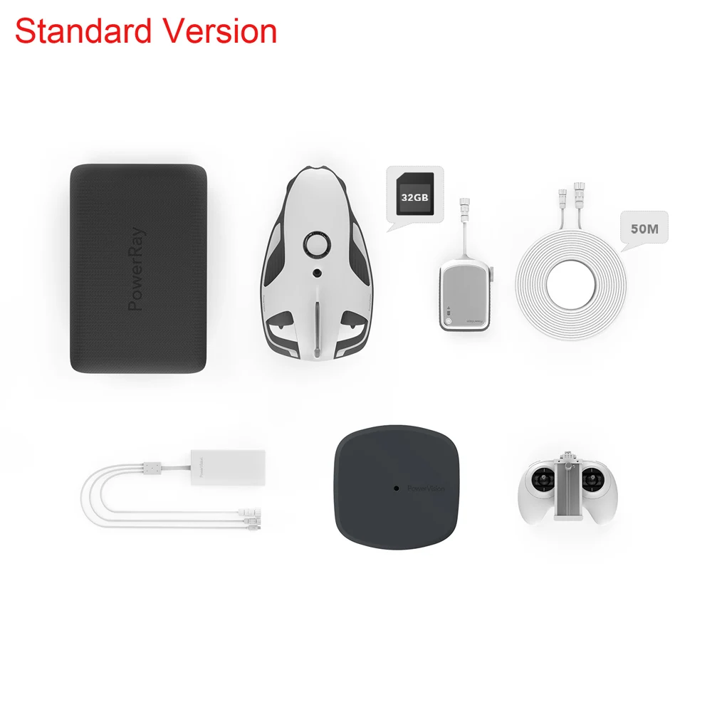 Standard Version PowerVision PowerRay Wizard подводный Дрон с камерой - Цвет: Standard Version