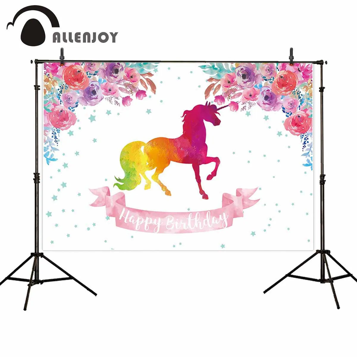 Allenjoy Профессиональный фон для фотосъемки разноцветные цветы украшение звезды
