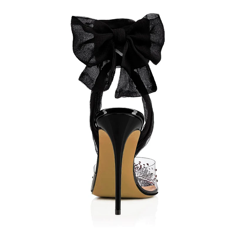 Женская обувь из ПВХ с острым носком на высоком каблуке|Боссоножки и сандалии| |