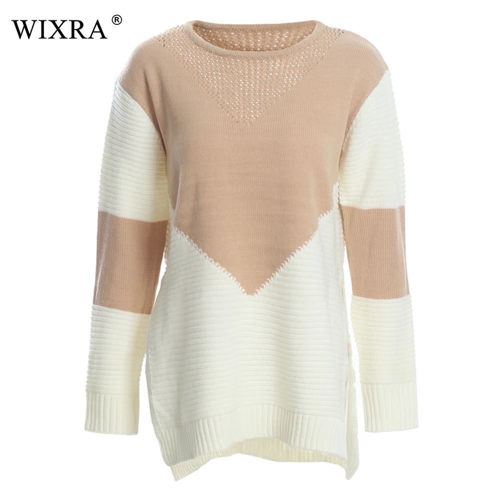 Wixra Pullovers Sweater O-Neck Casual Loose Pretty Sweaters Knitting Spring Autumn Winter For Women Women's Clothing | Женская