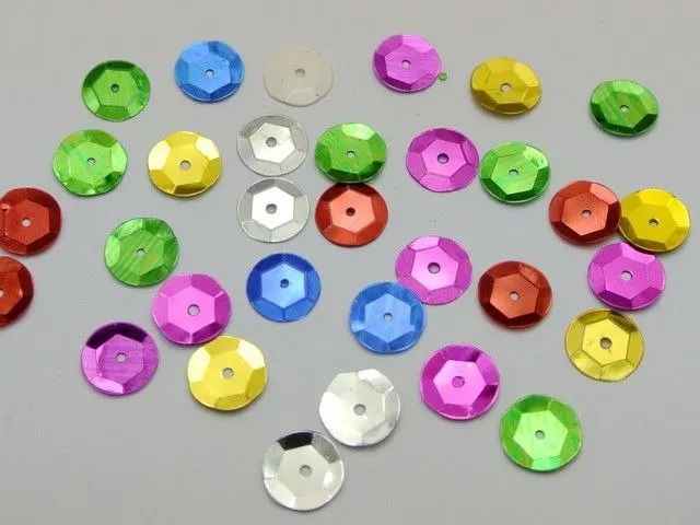 2000 смешанные цвета 10 мм чашки Круглые свободные блестки пайетки шитье Свадебное