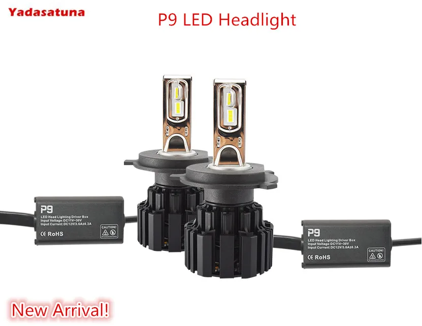 Комплект из 2 предметов новинка мощная H4 светодиодный H7 H11 H8 9006 HB4 флип P9 авто фары