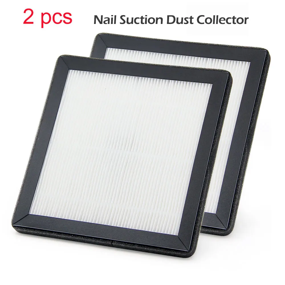 Filter 2Pcs LKE 40 Вт маникюрный пылесос, мощный сборщик пыли для ногтей, вентилятор для ногтей, инструменты для всасывания, профессиональная, подходит для маникюрного салона - Цвет: Filter 2Pcs