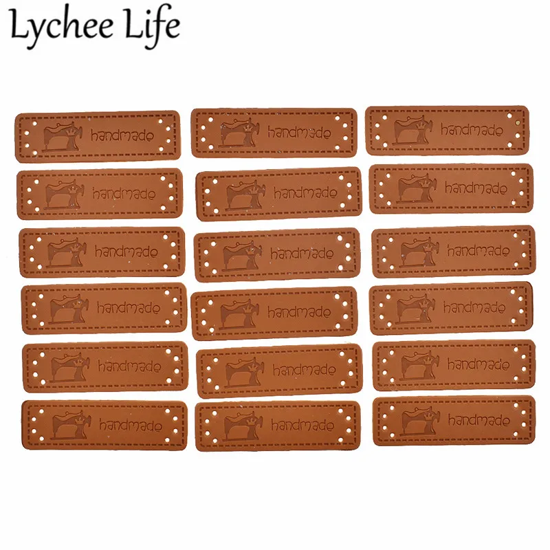 2 Lychee Life кожаные этикетки ручной работы 50 шт. инструмент для букв Печать этикетка DIY Одежда швейная ткань моющиеся принадлежности аксессуары - Цвет: 2