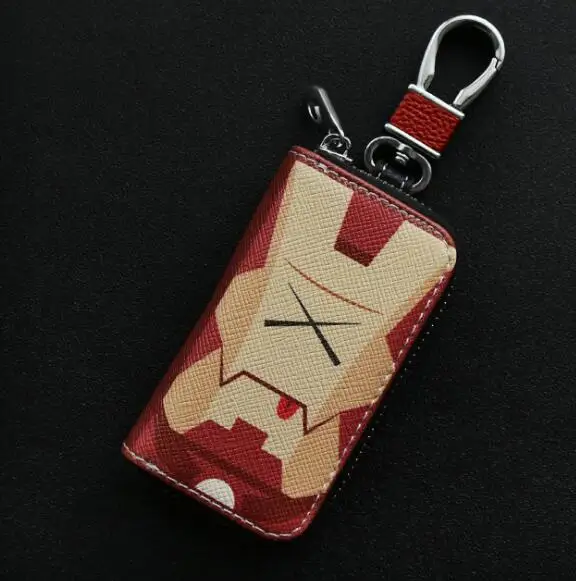 as photo New Car Key Bag Special offer Cartoon Marvel Car Key Case Cover Multi Function Key Case For Most Car - Color Name: as photo