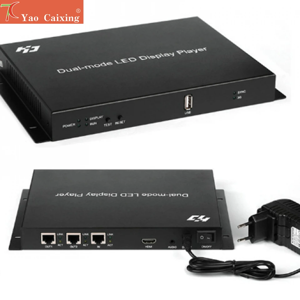 Free shipping HD-A602 sending box controller with hdmi wifi rj45 usb asynchronous control card  rgb led screen