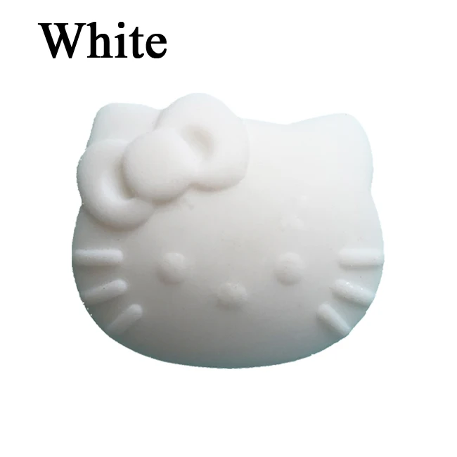 Белый 10 шт. мультфильм hello kitty Силиконовые Бусины, детский силиконовый Прорезыватель бусины для малышей, BPA бесплатно - Цвет: Белый
