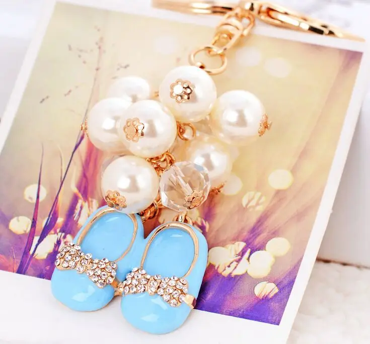 2017 Тапочки Обуви Позолоченный Брелок Кристалла Для Автомобилей Сумка Держатель