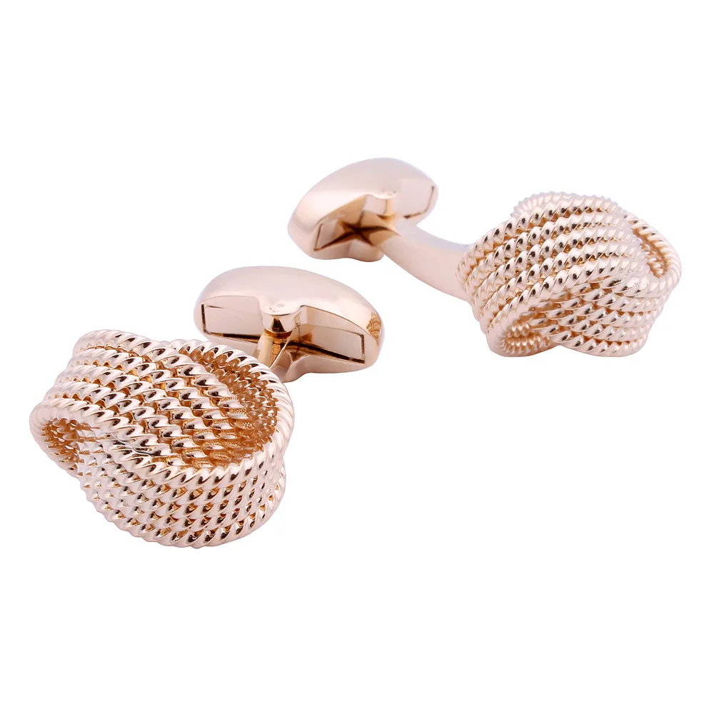 HAWSON Classic Metal Cufflinks Knot Design 6 Colors Option Mens Twist Cuff links Wedding Gift Men's cufflinks запанки button