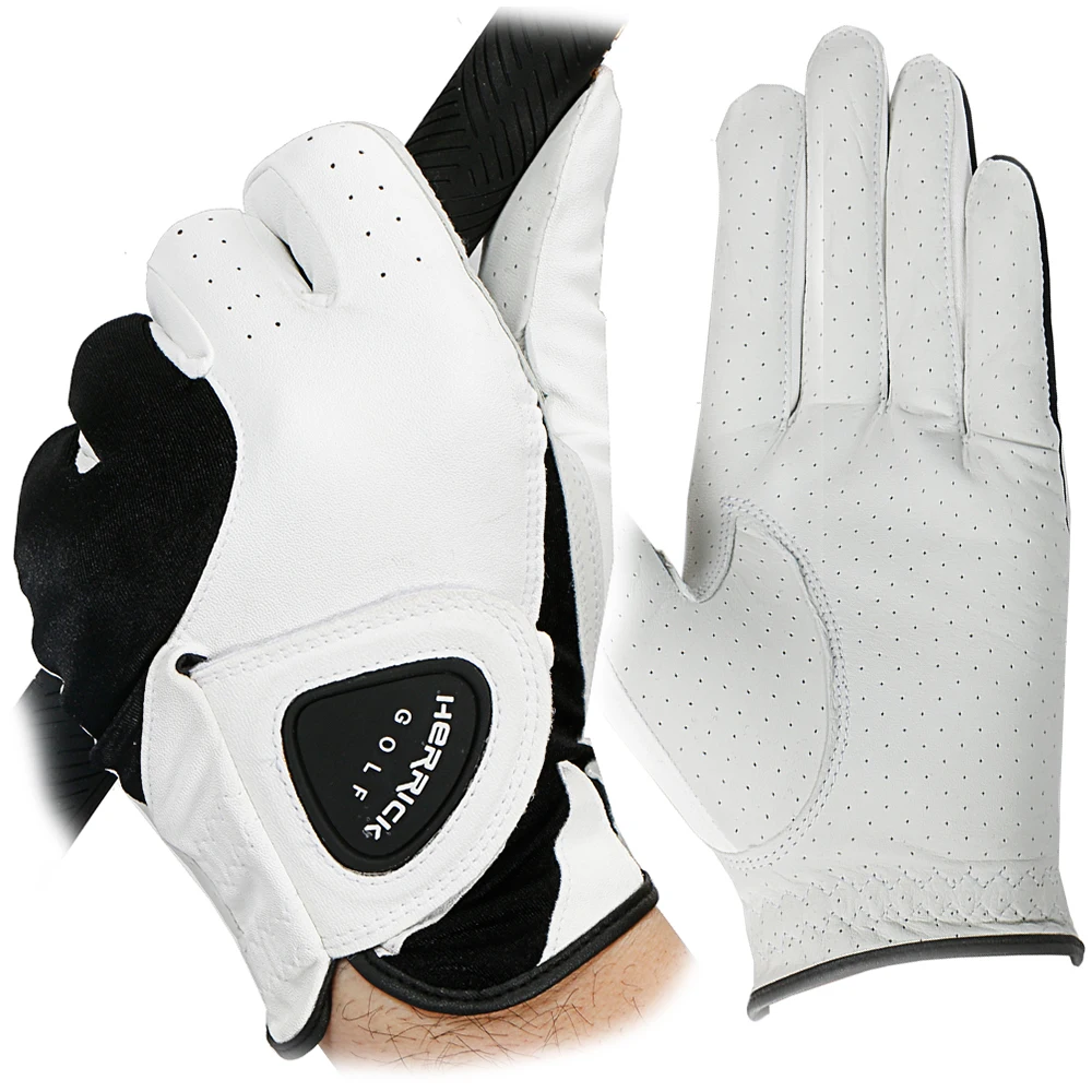 Новые перчатки для гольфа мужчин из натуральной кожи левой руки дышащие мягкие