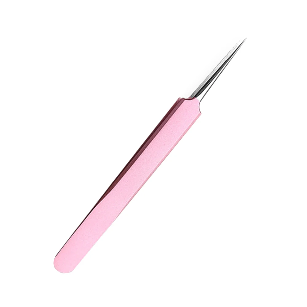 GJ5891F01 Blue Pink 1PC Acne Comedo Stainless Steel Needle Professional Comedone Blackhead Remover Tweezer For Face Skin Care Tool - Color: GJ5891F01