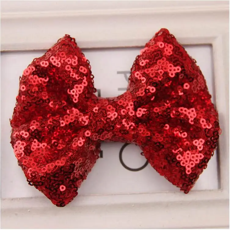 Новинка 2017 заколки для волос с большим блестящим бантом бесчестные блестки