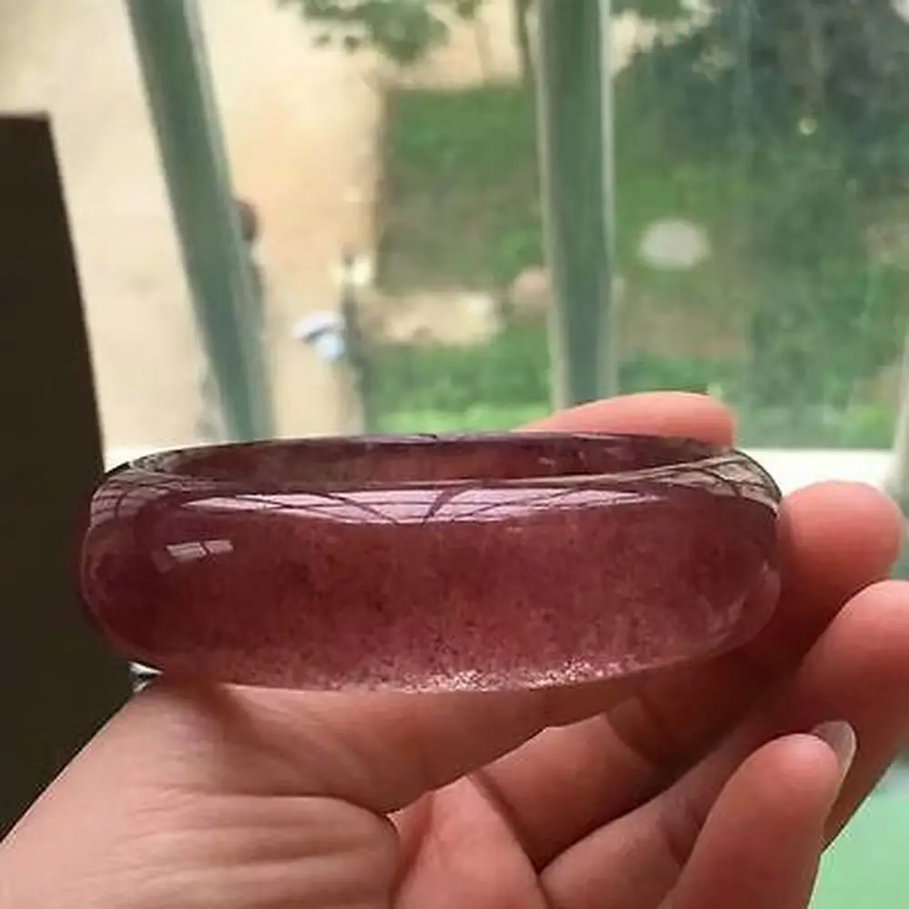 AAAAA натуральный ледяной Красный Клубничный кварцевый Кристальный женский