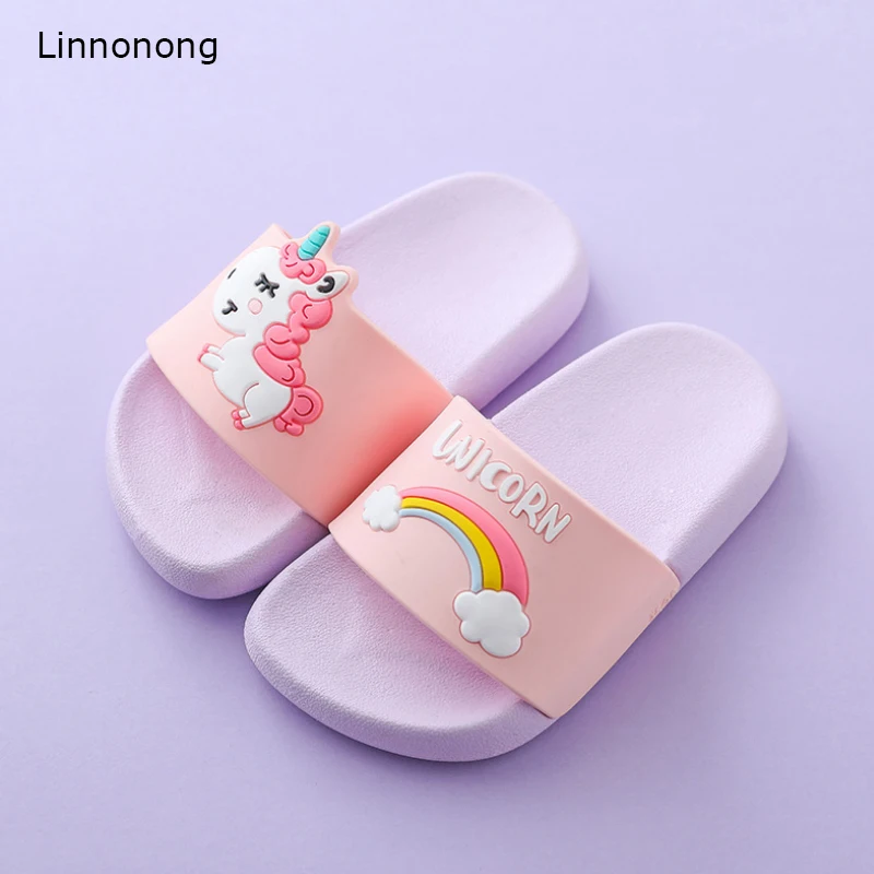 Новинка 2019 года детские тапочки милые тапочки-единороги для девочек и мальчиков