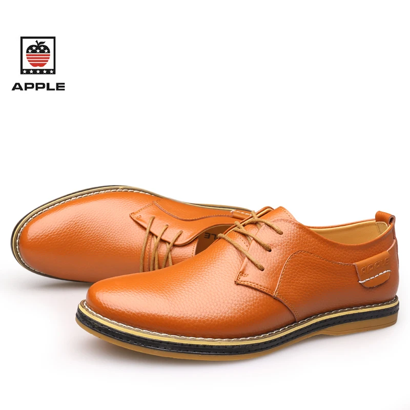 Apple Hot Sale Men's Leisure Shoes High Quality Cow Split Leather Rubber Sole Male Casual British Style QT09P1005 | Обувь