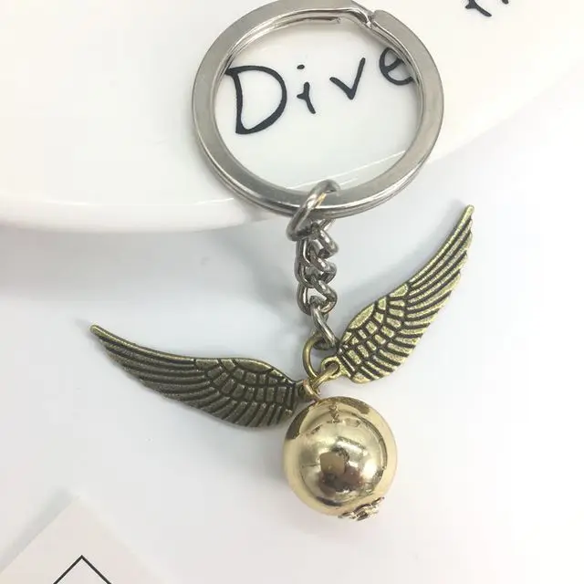 Металлический брелок Deathly Hallows модное серебряное кольцо для ключей с круглыми