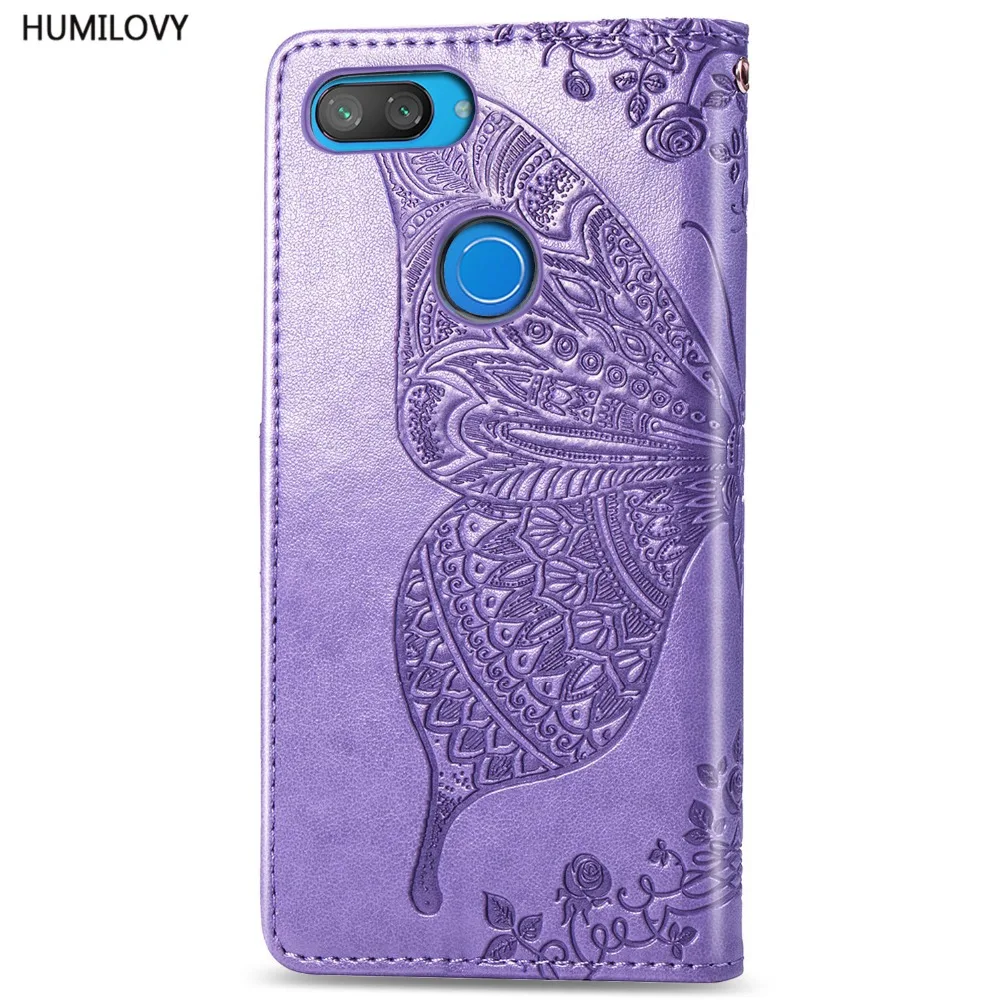 Чехол книжка для Xiaomi Mi 8 Lite из искусственной кожи чехол кошелек телефона на Fundas Xiomi