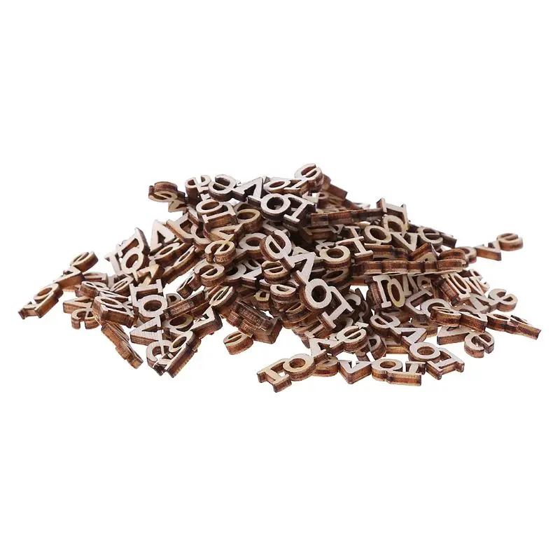 100 шт. лазерная резка деревянные украшения любовь буквы форма рукоделие