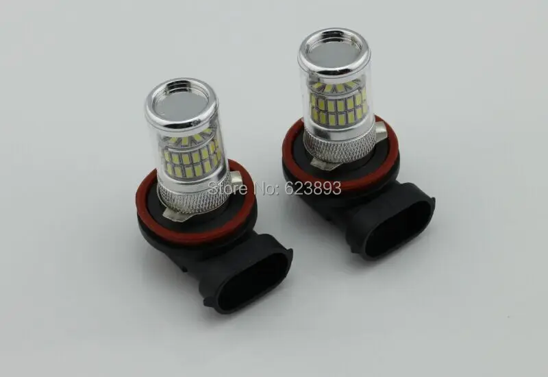 Бесплатная доставка 2x без ошибок яркие белые 48-SMD H11 светодиодные лампы с