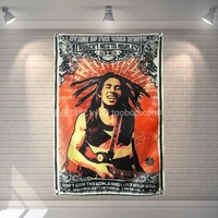 bob marley jamaica reggae rock band cloth flag music banners bar billiards hall studio theme wall hanging decoration