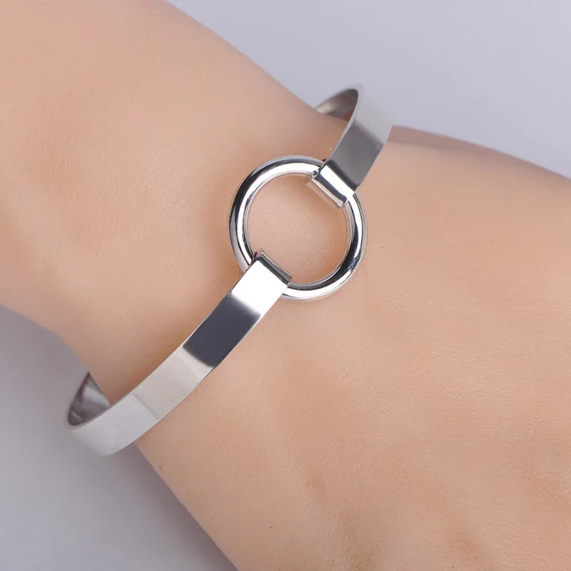 Funmor Круглый круглый широкий браслет медный для женщин и мужчин ручная бижутерия