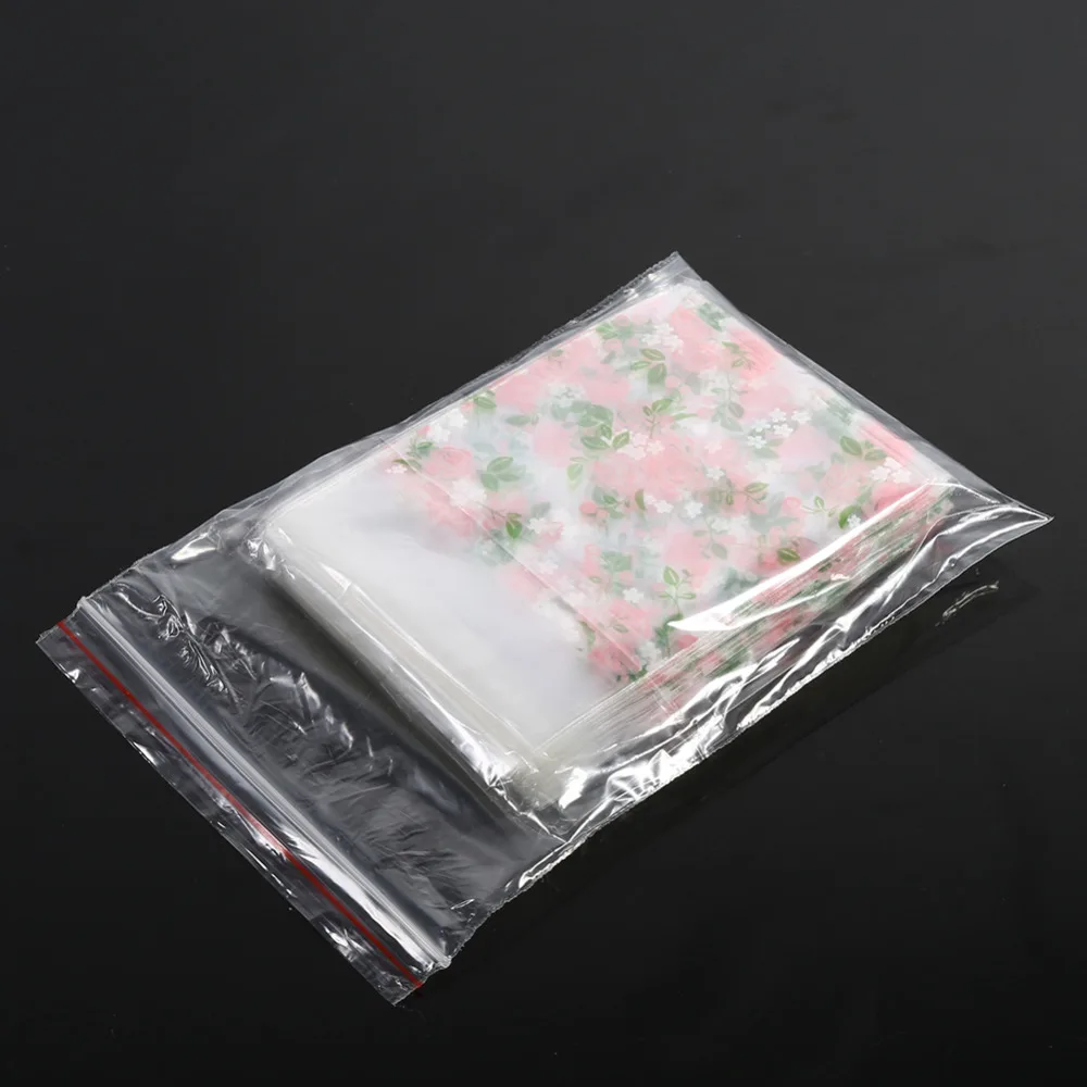 100 шт./лот пакеты с замком на молнии прозрачные для хранения еды конфетная гайка