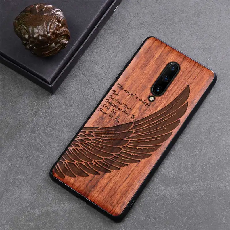 8 Резной деревянный ящик для OnePlus 7 Pro One Plus 7 Pro противоударный чехол TPU бампер чехол для OnePlus 7 деревянный корпус Oneplus7 - Цвет: 8