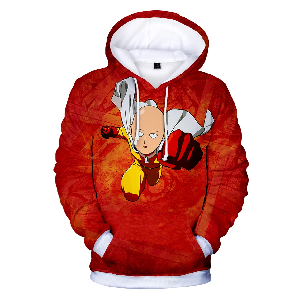 3D Толстовка с принтом One punch Man толстовки длинными рукавами в стиле аниме