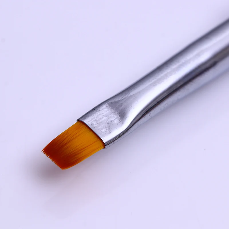 Градиентная кисть для рисования ногтей веер фиолетовая ручка со стразами