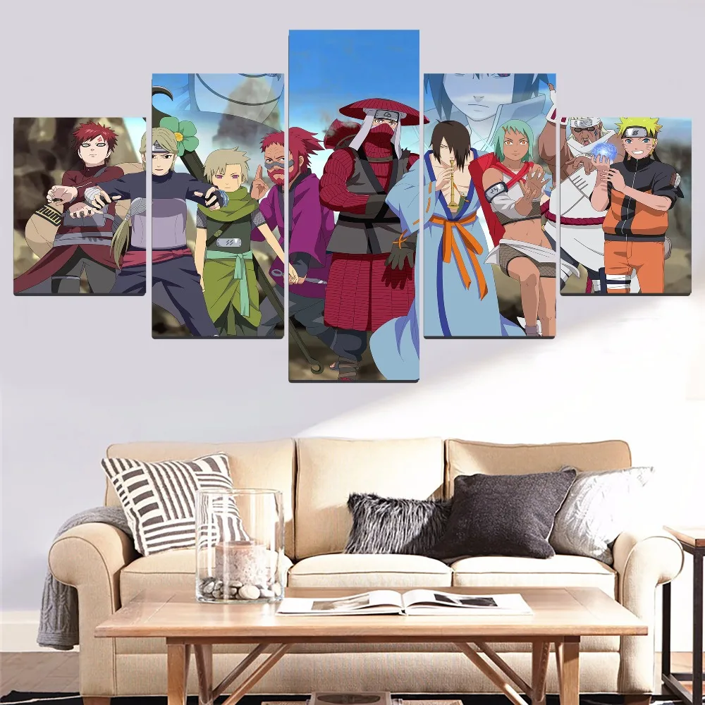 3 Панели Настенная картина основной персонаж аниме искусство Наруто современный