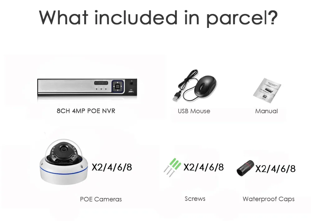 Gadinan 8CH 4MP CCTV безопасности NVR комплект системы 4MP 3MP POE аудио запись Купол Открытый POE IP камера P2P комплект видеонаблюдения